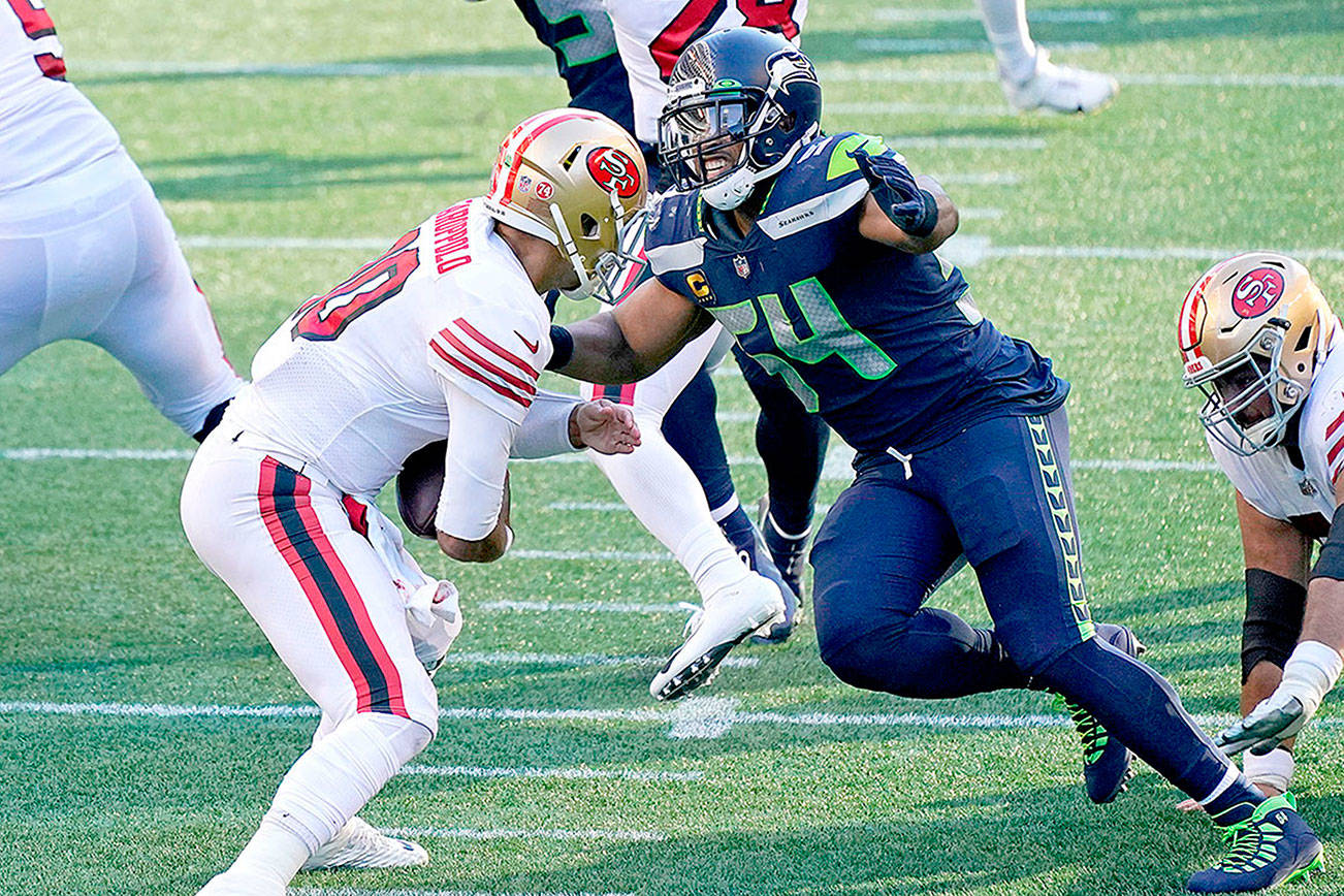 San Francisco 49ers 27-37 Seattle Seahawks: Russell Wilson throws four TDs  in convincing divisional win, NFL News