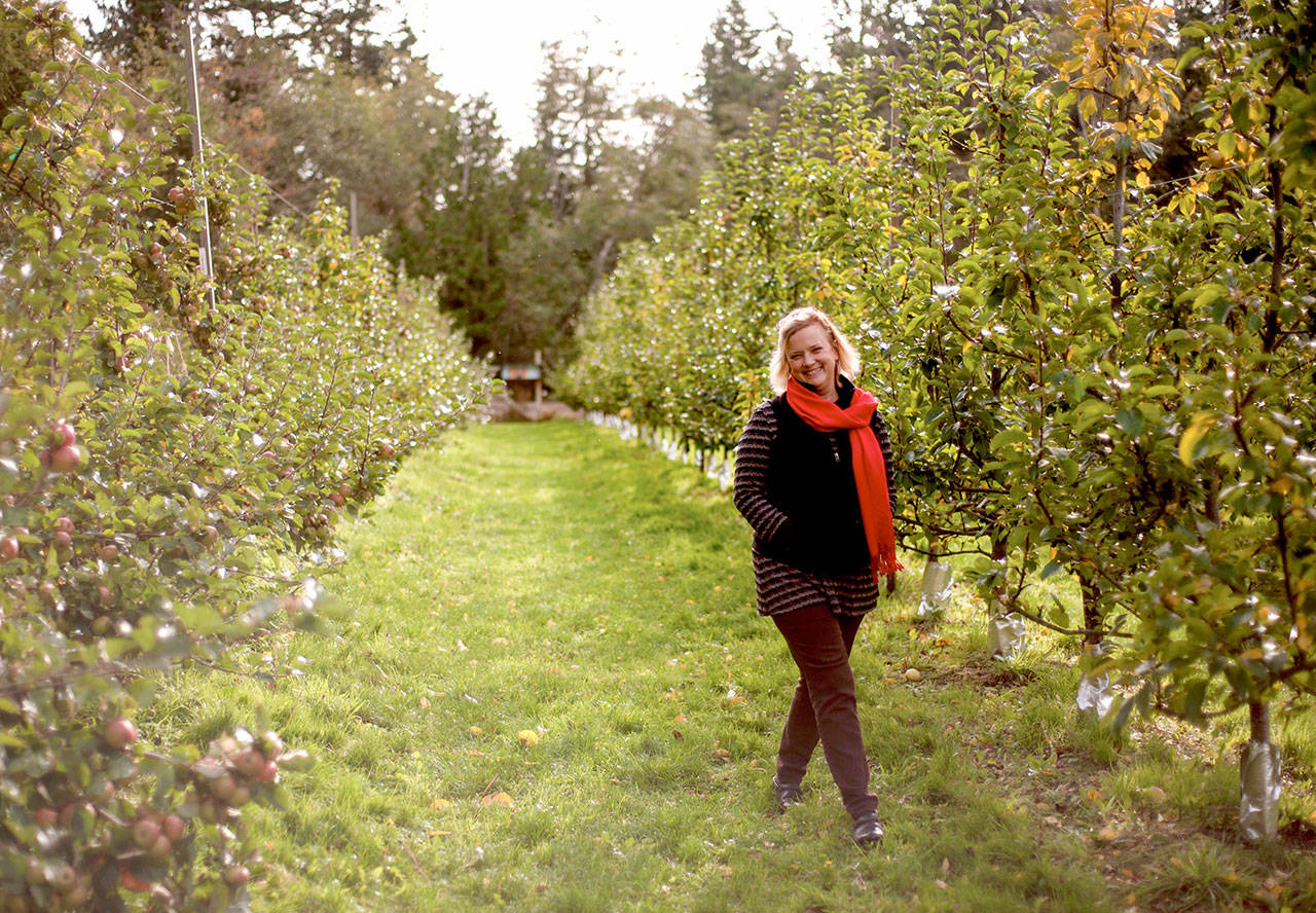 Alpenfire’s Nancy Bishop has donated a private orchard tour and cider tasting to the Jefferson County Historical Society’s AHA Auction. (Jefferson County Historical Society)