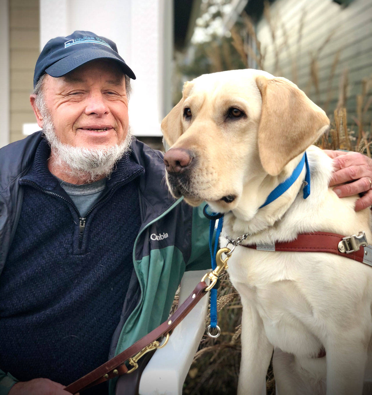 Kyle Parrish of Sequim recently graduated from Guiding Eyes for the Blind with canine partner Ambrie. Submitted photo