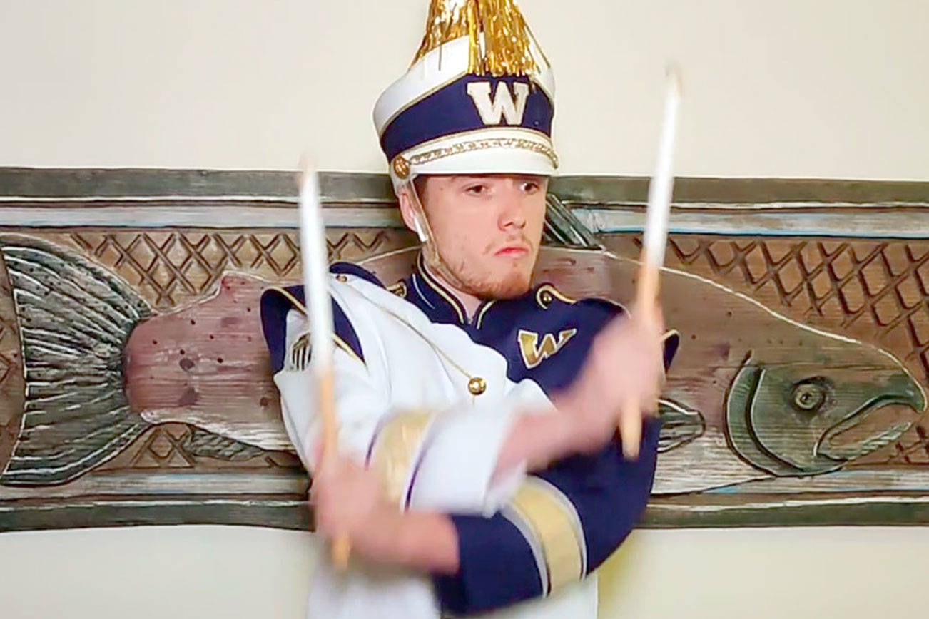 Forrest Brennan performed as part of the Intercollegiate Marching Band in a virtual performance that played during halftime of the College Football Playoff national championship game on Jan.11.