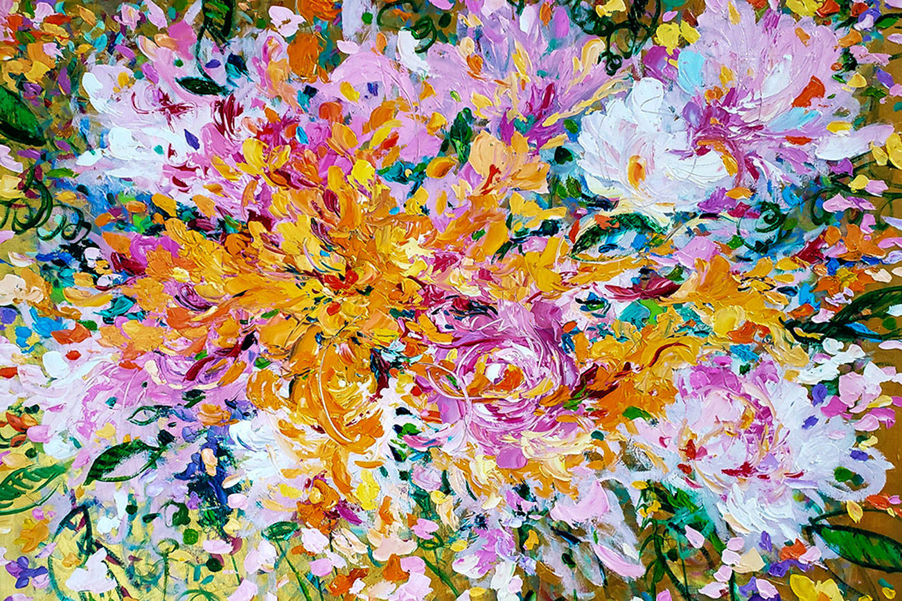 Sudna Hazard's 'Floribunda' series in featured at the Port Townsend Gallery through the month of February.