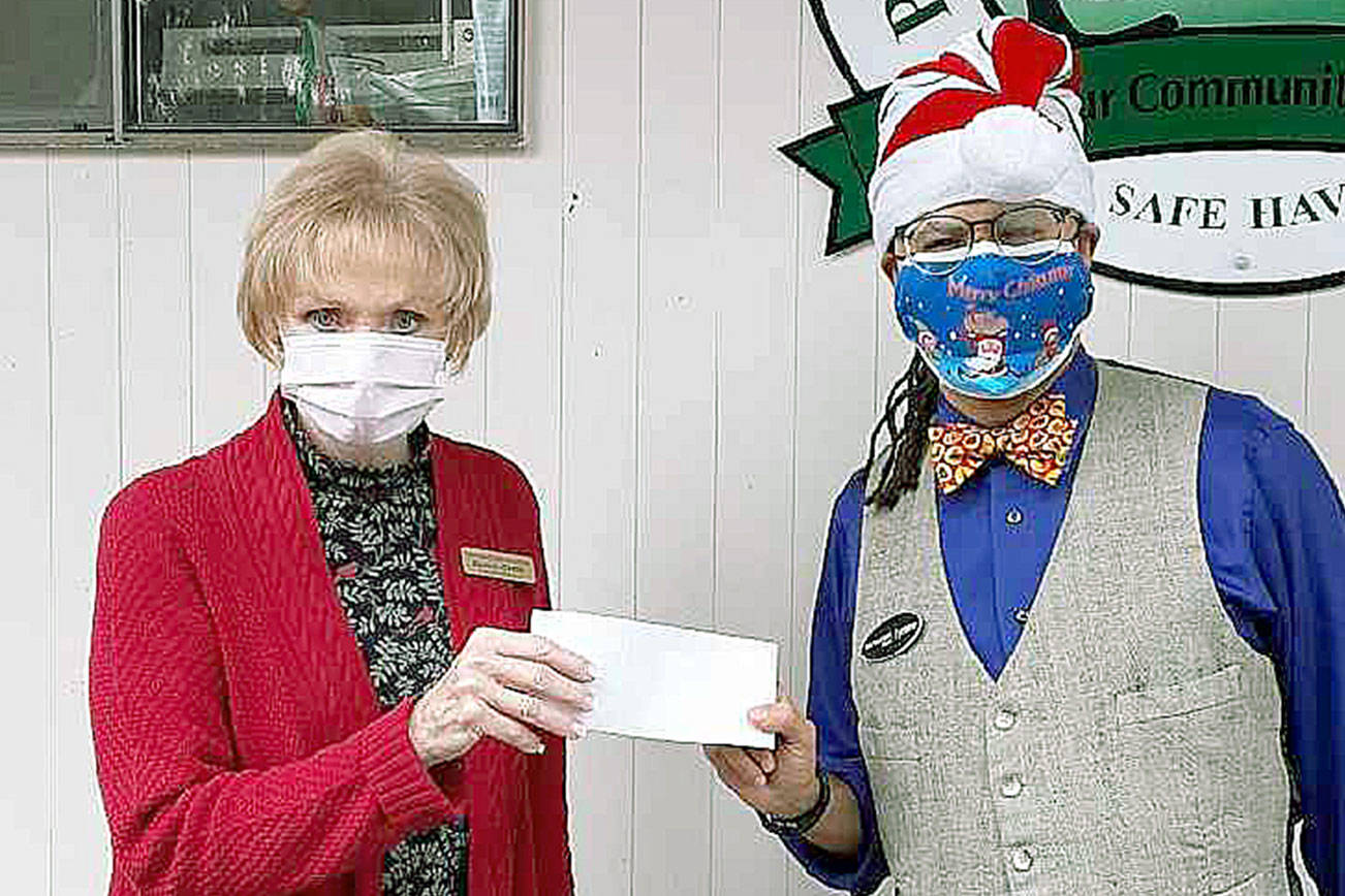 Peninsula Friends of Animals donation

Peninsula Friends of Animals Executive Director Danette Grady, left, receives a donation of $150 for the cage-free, no-kill animal welfare group from Tyrone Beatty, the assistant manager of the Port Angeles branch of First Security Bank.