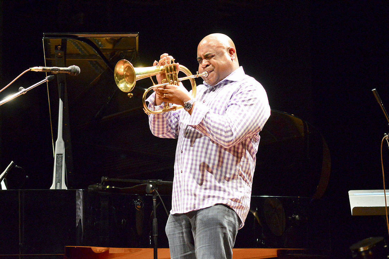 Terell Stafford, seen during the 2019 Jazz Port Townsend workshop and festival, will appear again this year as Centrum brings its spring and summer programs online. (Diane Urbani de la Paz/Peninsula Daily News)