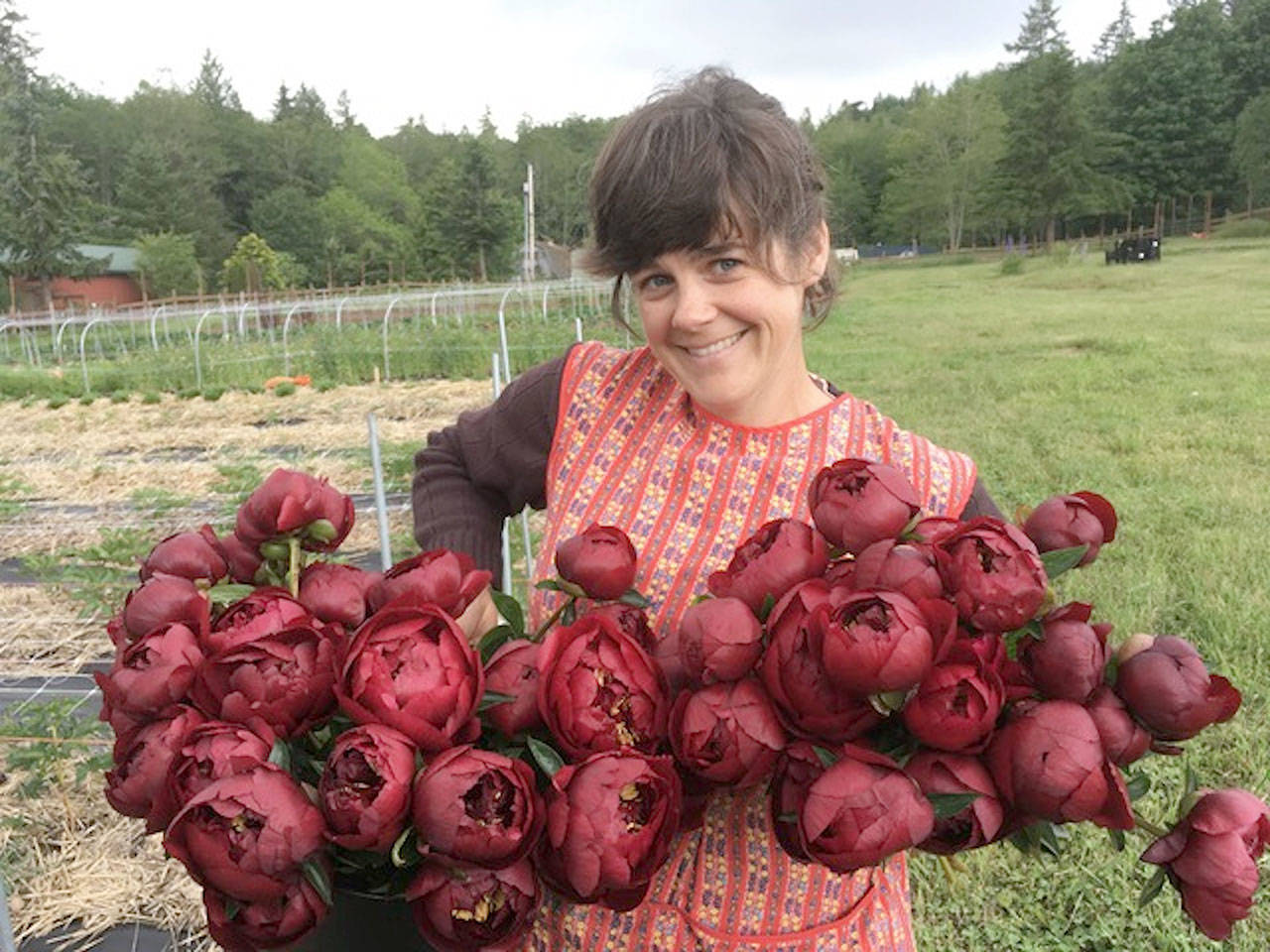 Caitlin Carnahan is the farmer at Diamond Day Bouquet in Chimacum. (Photo courtesy of Caitlin Carnahan)