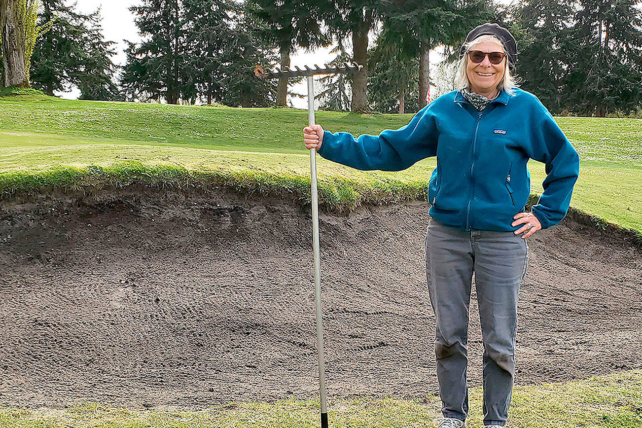 Port Townsend Women's Golf Club
Port Townsend Women's Golf Club Captain Katherine Buchanan spent last week as a volunteer repairing the bunker on hole No. 3.