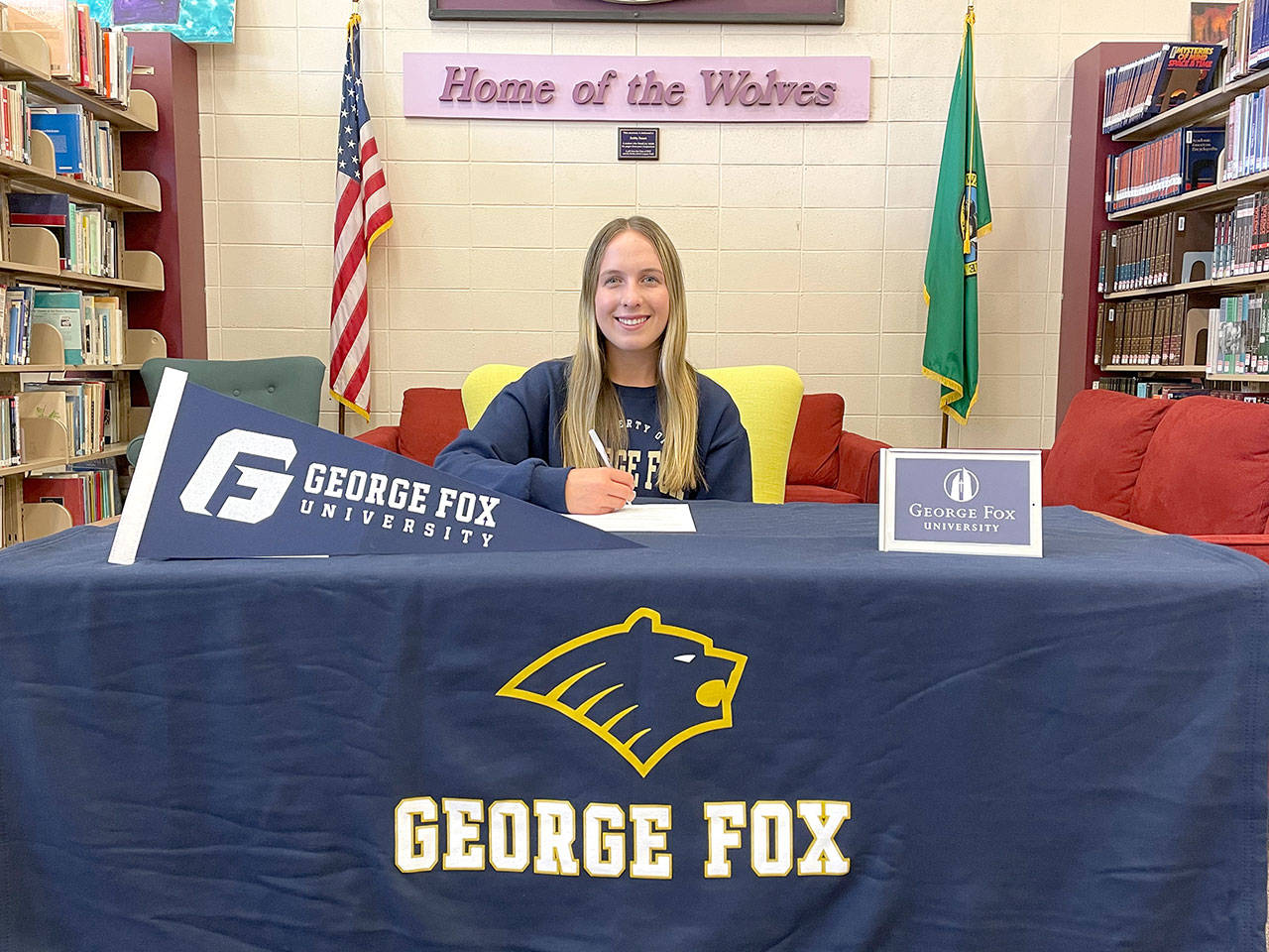 Sequim High School senior Kalli Wiker has signed a letter of intent to play college tennis at George Fox University in Newberg, Ore. (Photo courtesy of Sequim High School)