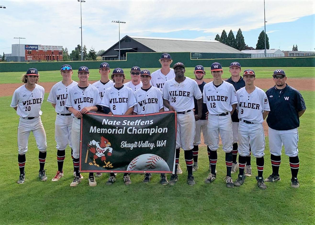 Wilder Sr. celebrates winning the Nate Steffens Memorial Tournament on Sunday evening in Mount Vernon.