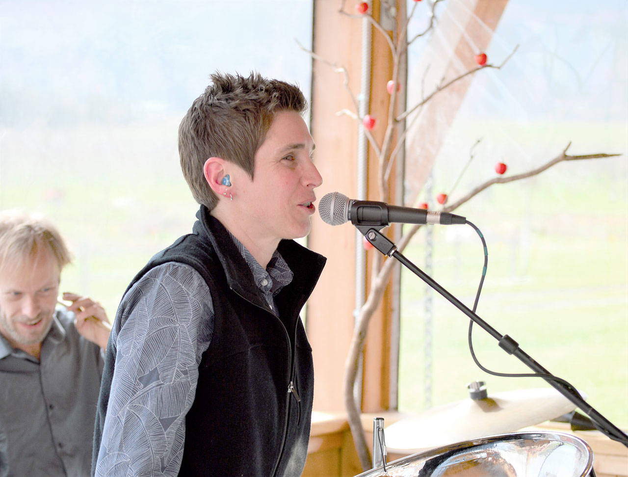 Bandleader Angie Tabor will bring her island-music ensemble Caribe to Coyle for an outdoor show Saturday. (Diane Urbani de la Paz/Peninsula Daily News)