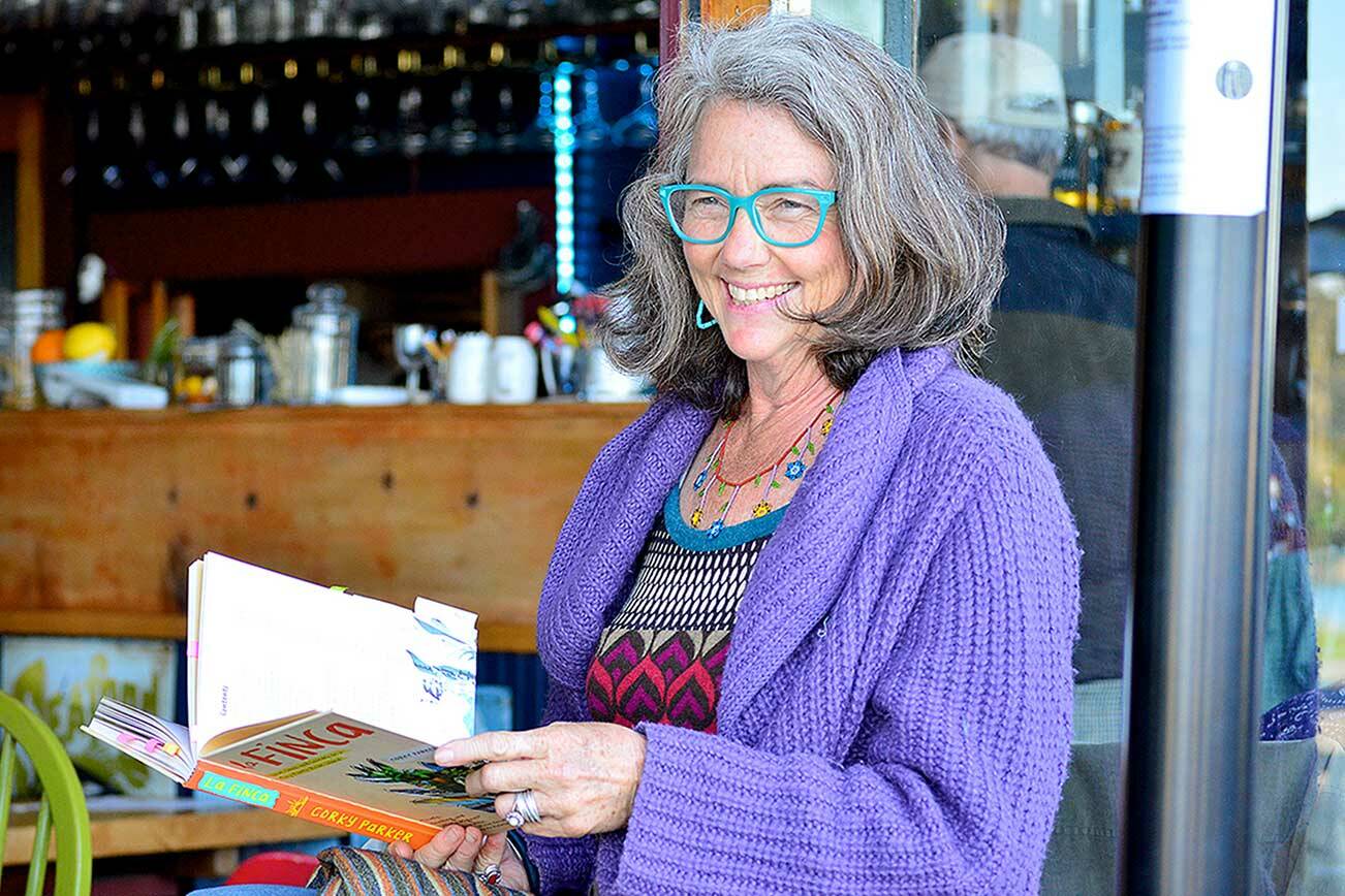 Author Corky Parker will give two outdoor readings of her memoir, “La Finca: Love, Loss and Laundry on a Tiny Puerto Rican Island,” tonight at Chester Square in Uptown Port Townsend and Friday at Marrowstone Vineyards. (Diane Urbani de la Paz/Peninsula Daily News)