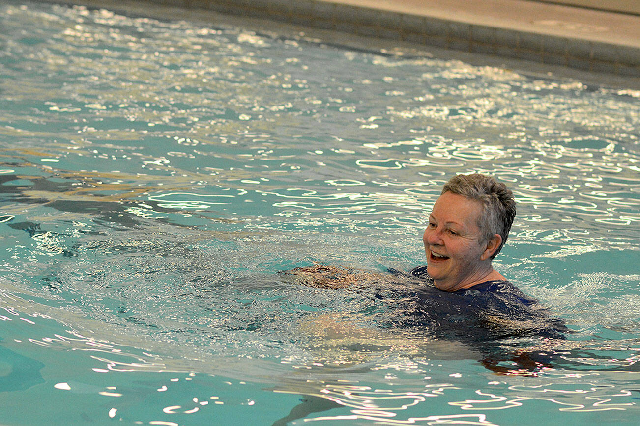 Houlton Madinger of Port Townsend enjoyed the Mountain View Pool's brief reopening back in March. The facility, which closed again last summer, is set to open to the public Oct. 25. Diane Urbani de la Paz/Peninsula Daily News