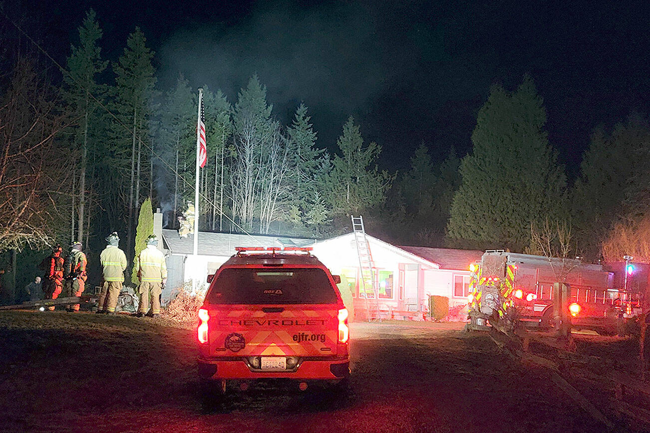 East Jefferson Fire Rescue crew extinguished a chimney fire on Jolie Lane in Port Townsend. East Jefferson Fire Rescue