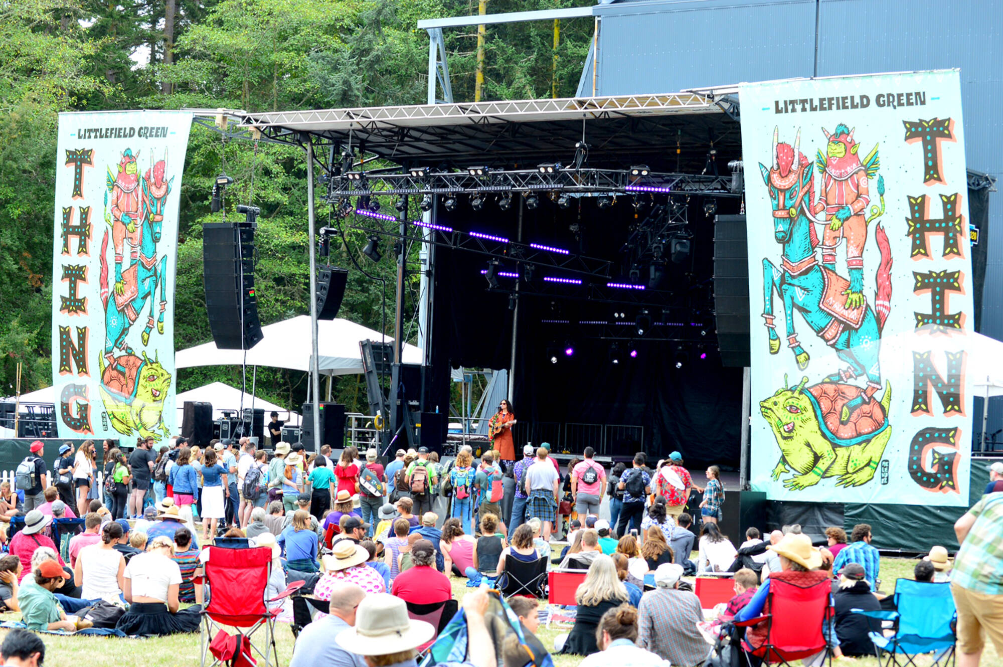 The inaugural THING festival in 2019 drew thousands to Fort Worden State Park and was then postponed by the pandemic until 2022. The three-day event is scheduled to return to the fort in August. (Diane Urbani de la Paz/Peninsula Daily News)