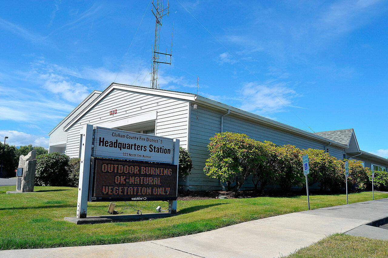 In the next month, fire chiefs and administrators at Clallam County Fire District 3s Station 34 will transition to a leased space in Carlsborg as their offices in Sequim will become bedrooms for firefighters. (Matthew Nash/Olympic Peninsula News Group file photo)