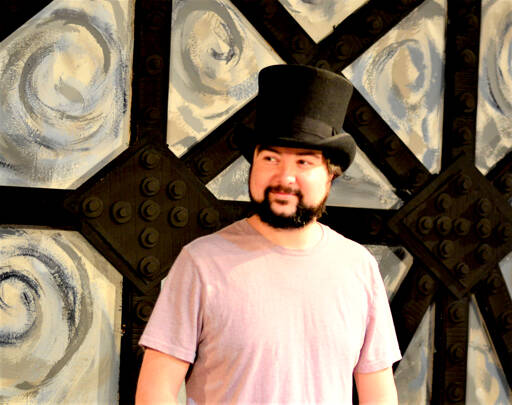 Key City Public Theater’s Brendan Chambers, wearing his actor hat before rehearsal for KCPT’s forthcoming production “Around the World in Less Than 80 Days,” is also co-instructor of the youth theater programs starting next week in Port Townsend. (Diane Urbani de la Paz/Peninsula Daily News)