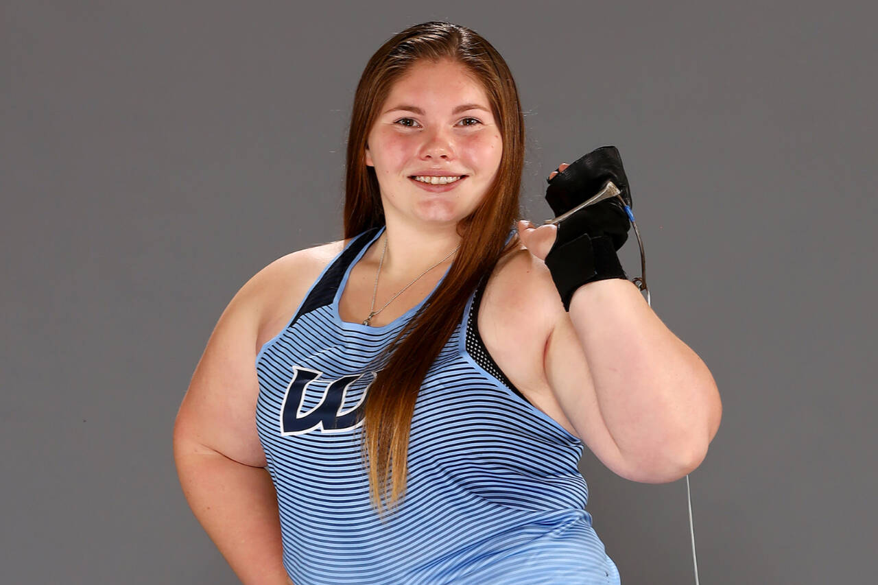 Crescent graduate Raine Westfall won the hammer throw this weekend for Western Washington University at the Great Northwest Athletic Conference track and field championships held in Ellensburg. (Western Washington University)