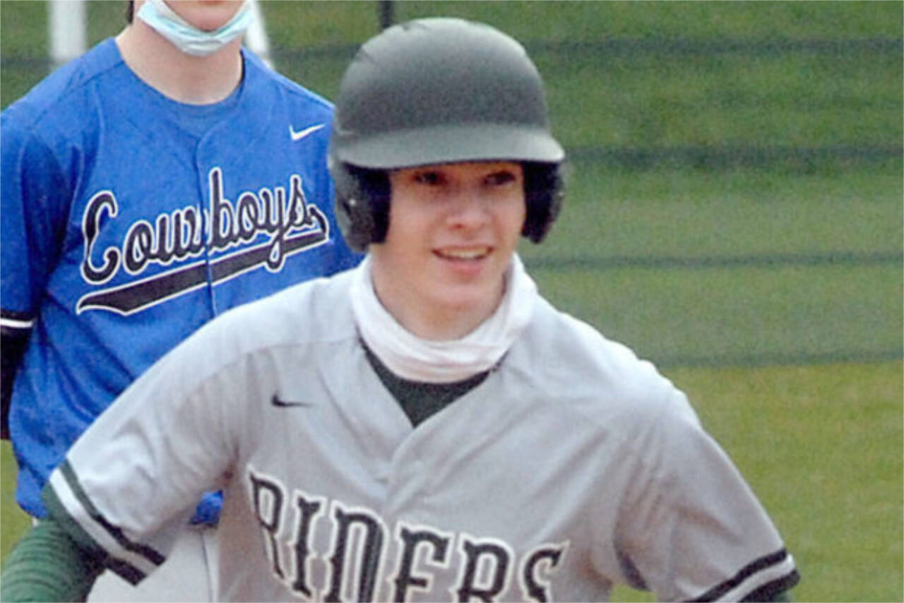 Landon Seibel (here playing for the Port Angeles Roughriders) pitched a 5-hit shutout for Wilder Senior at the American Legion state tournament Monday. (Keith Thorpe/Peninsula Daily News)