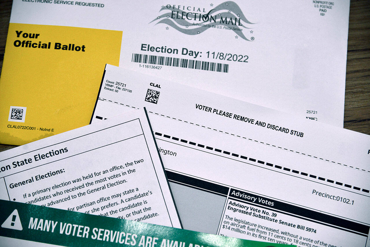 Ballots for the Nov. 8, General Election have been mailed to voters and in Clallam County more people have volunteered to be election observers than in past years. (Peter Segall / Peninsula Daily News)