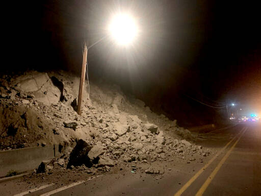 Landslide on Water Street blocks road, but little damage is done ...