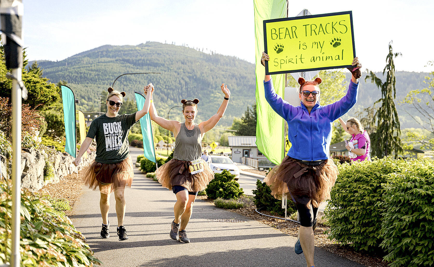 The Frosty Moss was held in May in 2021 due to a landslide along the Olympic Discovery Trail. Team costumes are part of the fun for the event. It was returned to a winter event in 2022. (Matt Sagen/Cascadia Films)