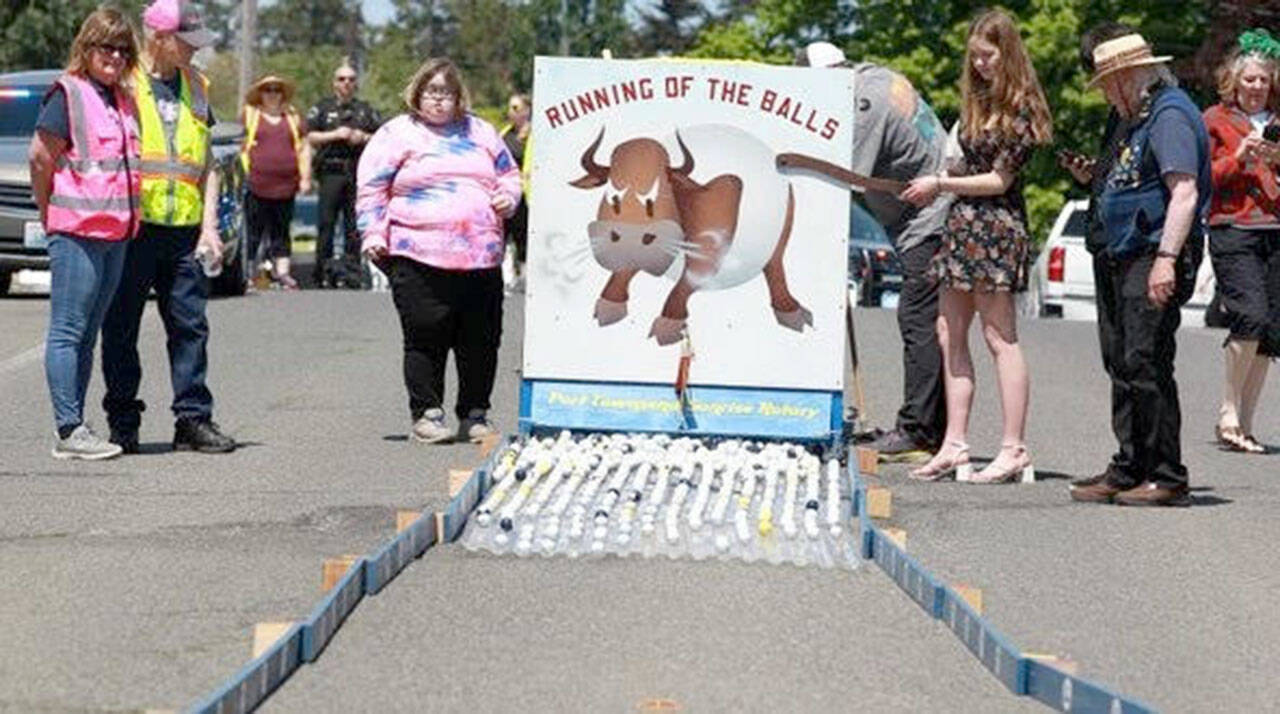 Victoria Wellman, of Clinton, won first place in Port Townsend Sunrise Rotary’s 11th Running of the Balls.