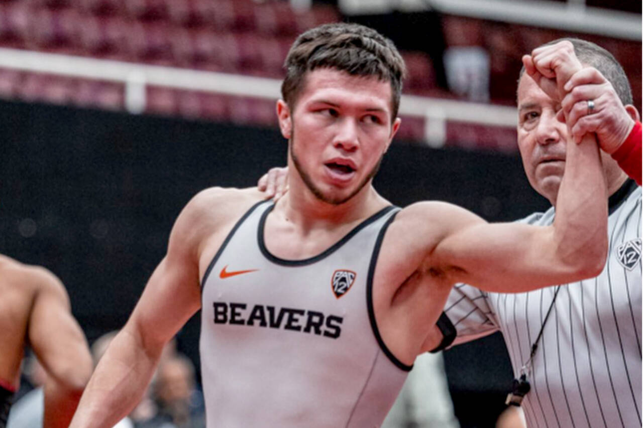 Brandon Kaylor, an NCAA All-American, two-time Pac-12 champion and four-time Washington state prep champion, will be one of the grapplers featured at a camp in Forks on June 21-23. (Courtesy photo)