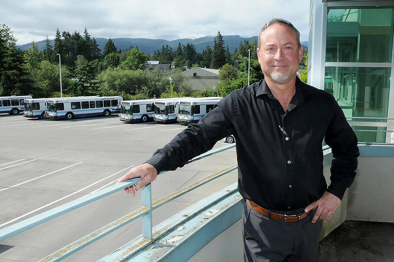 Clallam Transit General Manager Kevin Gallacci, shown at the Port Angeles bus yard, will retire today after 39 years at the agency. (Keith Thorpe/Peninsula Daily News)