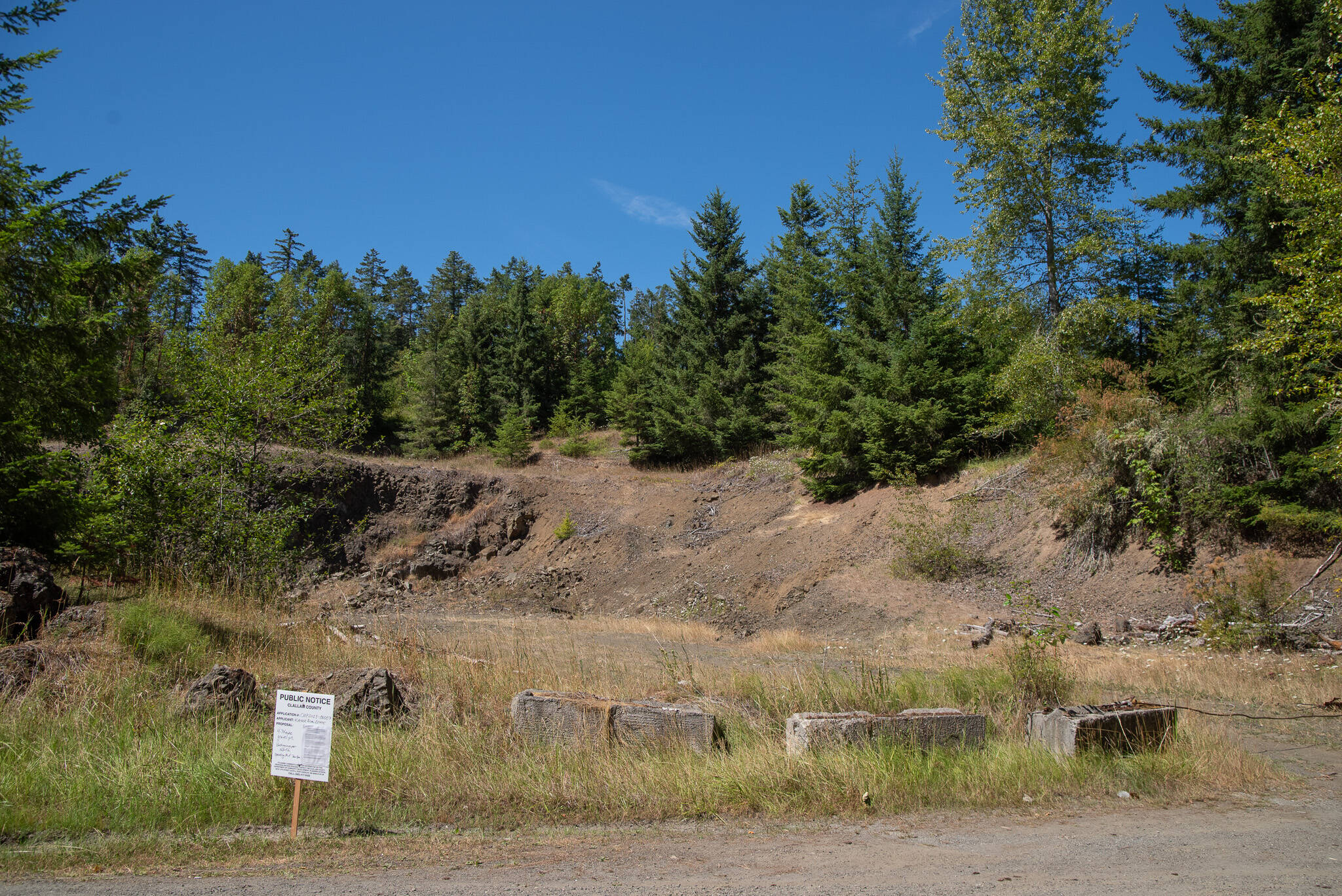 Some Sequim residents are concerned about the impact of a proposed mining operation on a vacant gravel lot near Happy Valley Road. (Emily Matthiessen/Olympic Peninsula News Group)