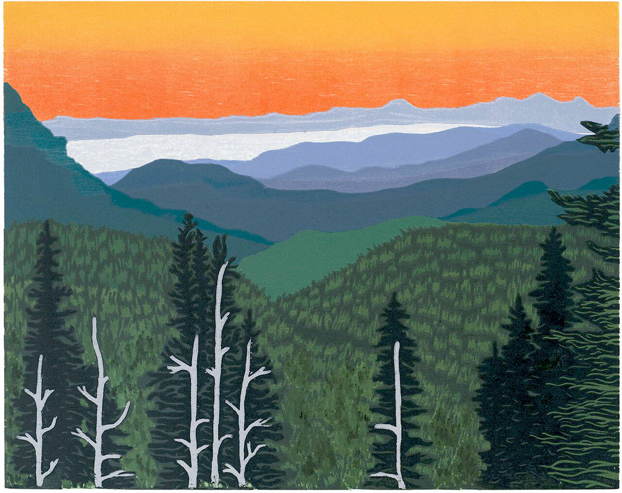 Phil Carriso’s “Hurricane Ridge’s Morning Gift” is among the artwork on display at Port Townsend Gallery.