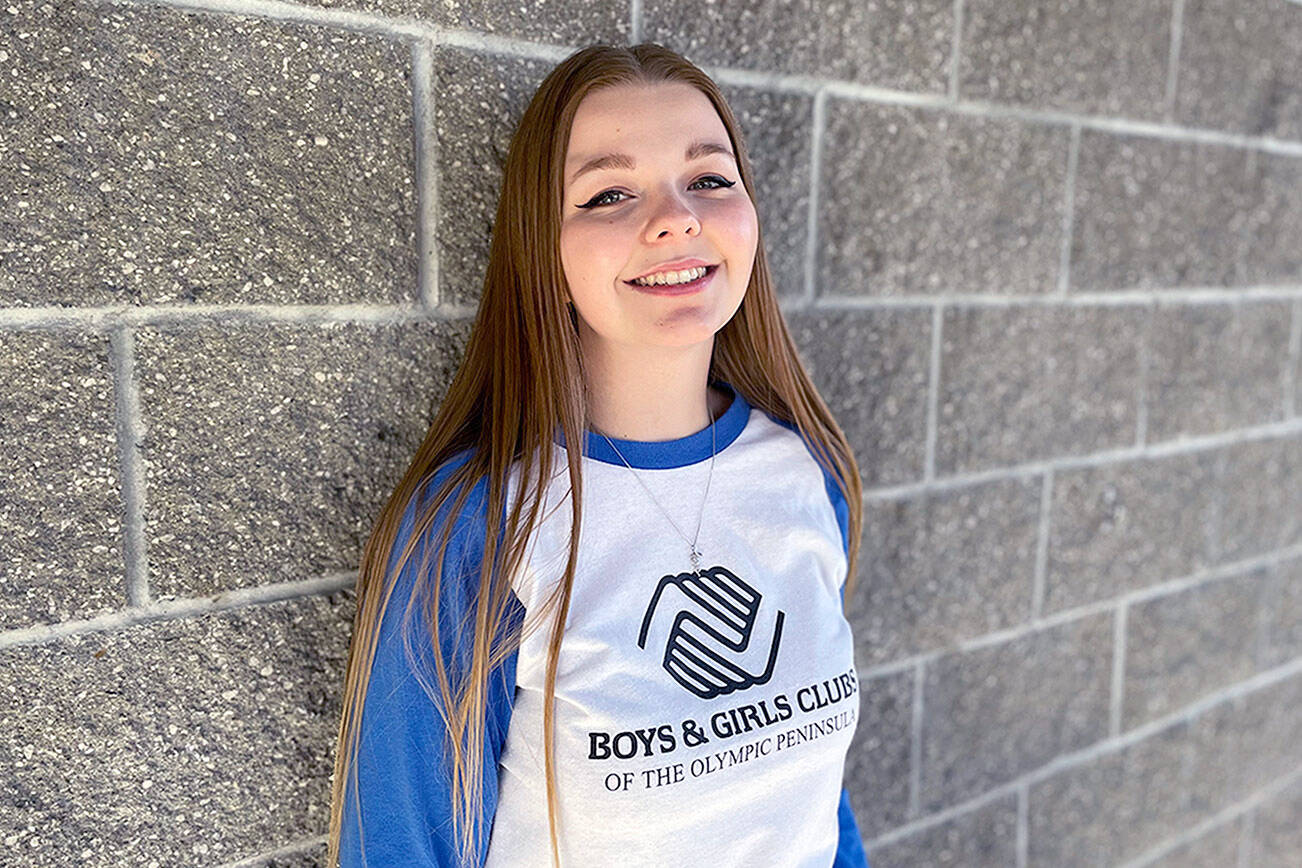 Pearle Peterson, 18, stands outside Sequim’s Carroll C. Kendall Unit of the Boys & Girls Clubs, where she's attended for 11 years. (Matthew Nash/Olympic Peninsula News Group)