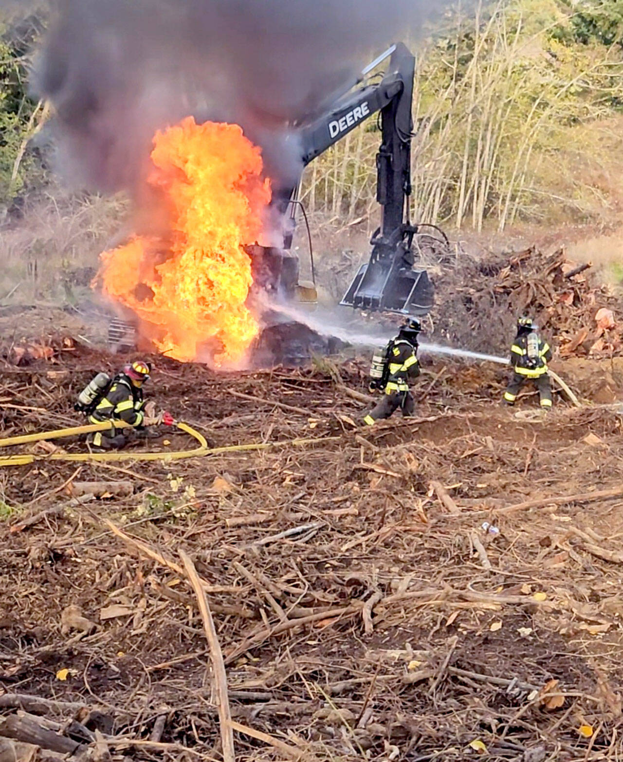 A fire broke out in an excavator on Key Road earlier this week.