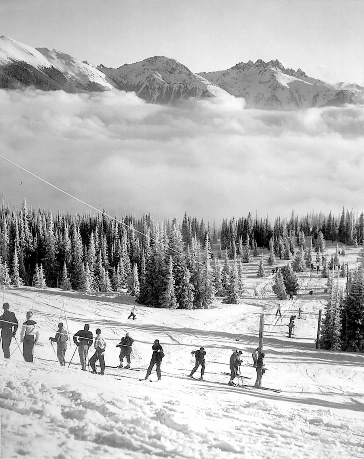 Skiing at Deer Park is pictured in this historic photos. (U.S. National Park Service archives)