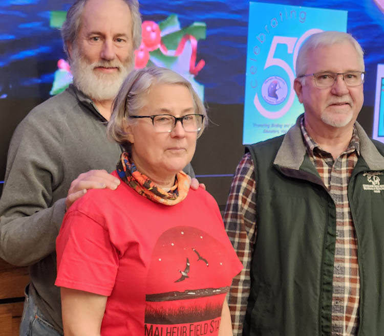 From left, Matt McCoy, Kathy McCoy and Gary Brundige join Lorraine Eckard (not pictured) in hosting “Native Plants for Better Backyard Birding,” the next Backyard Birding series event scheduled for Jan. 6 at the Dungeness River Nature Center.