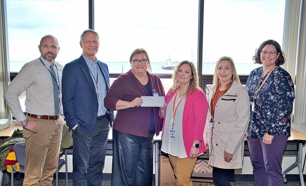 Pictured, from left, are Beau Brown, Dr. Michael Maxwell, AnnaLisa Gellermann, Tiana Taylor, Jessica Peterson and Dr. Katrina Weller.