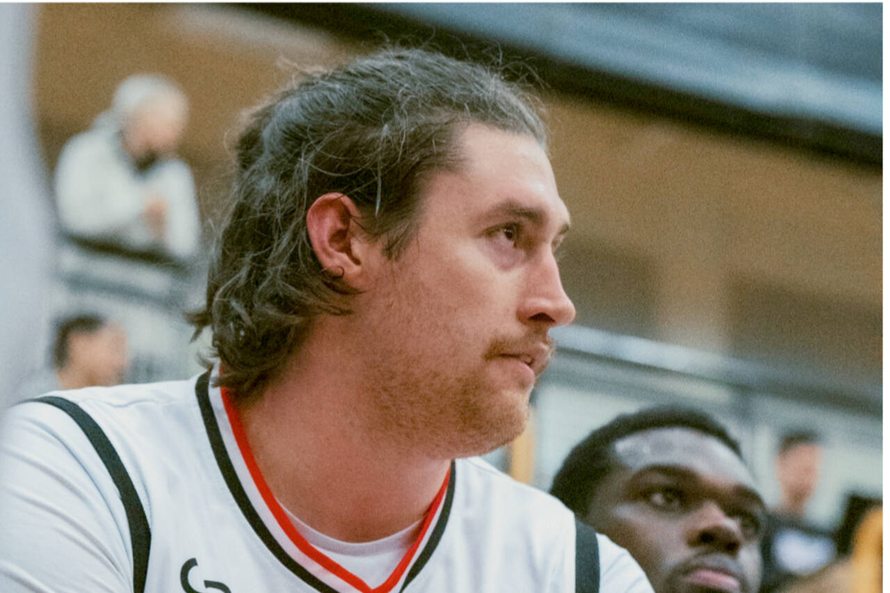 Peninsula College’s Marky Adams of Forks during a Vancouver Volcanoes professional game Sunday. (Jae Waddell/Vancouver Volcanoes)