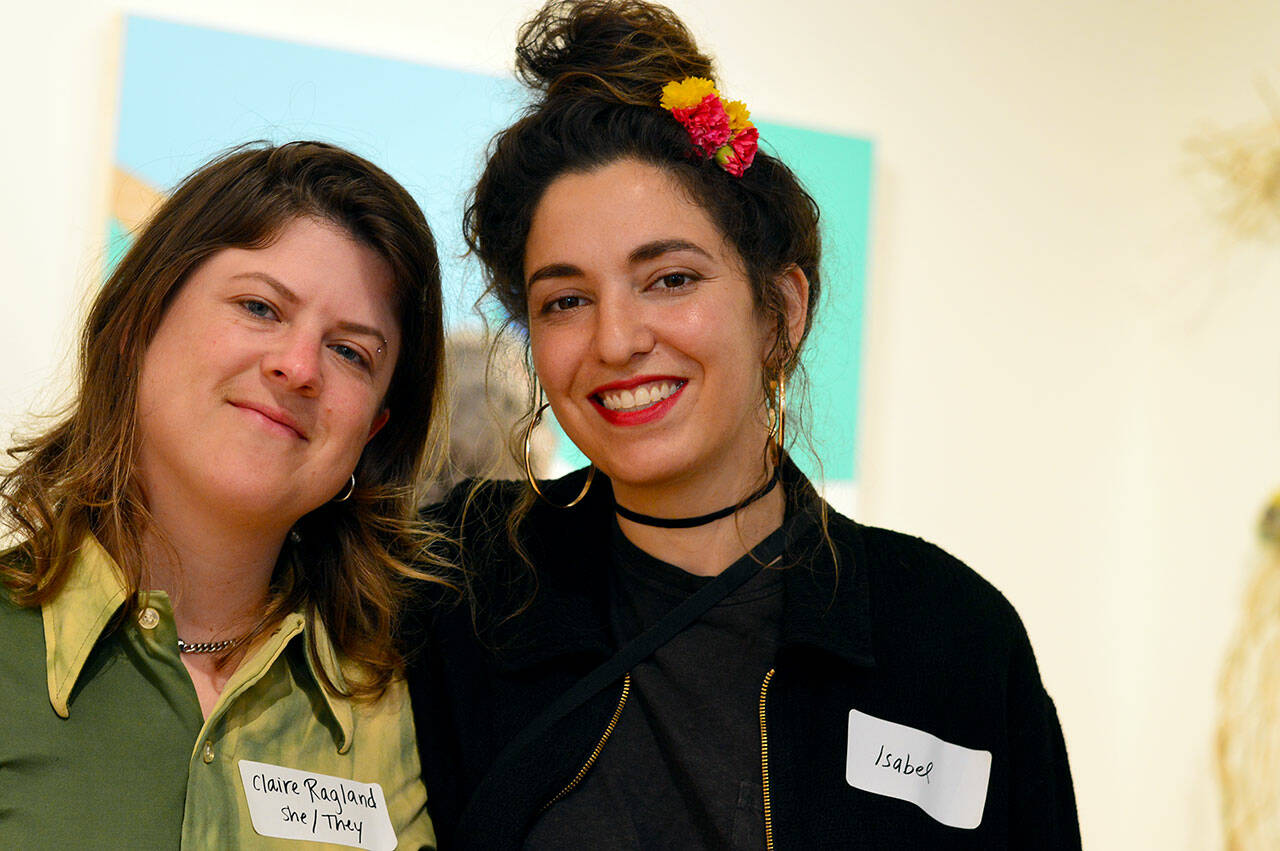 Claire Ragland, left, and Isabel Elena Pérez are two of the artists who will discuss their work in a free talk about the “Lush Language” exhibit on Thursday. (Northwind Art)