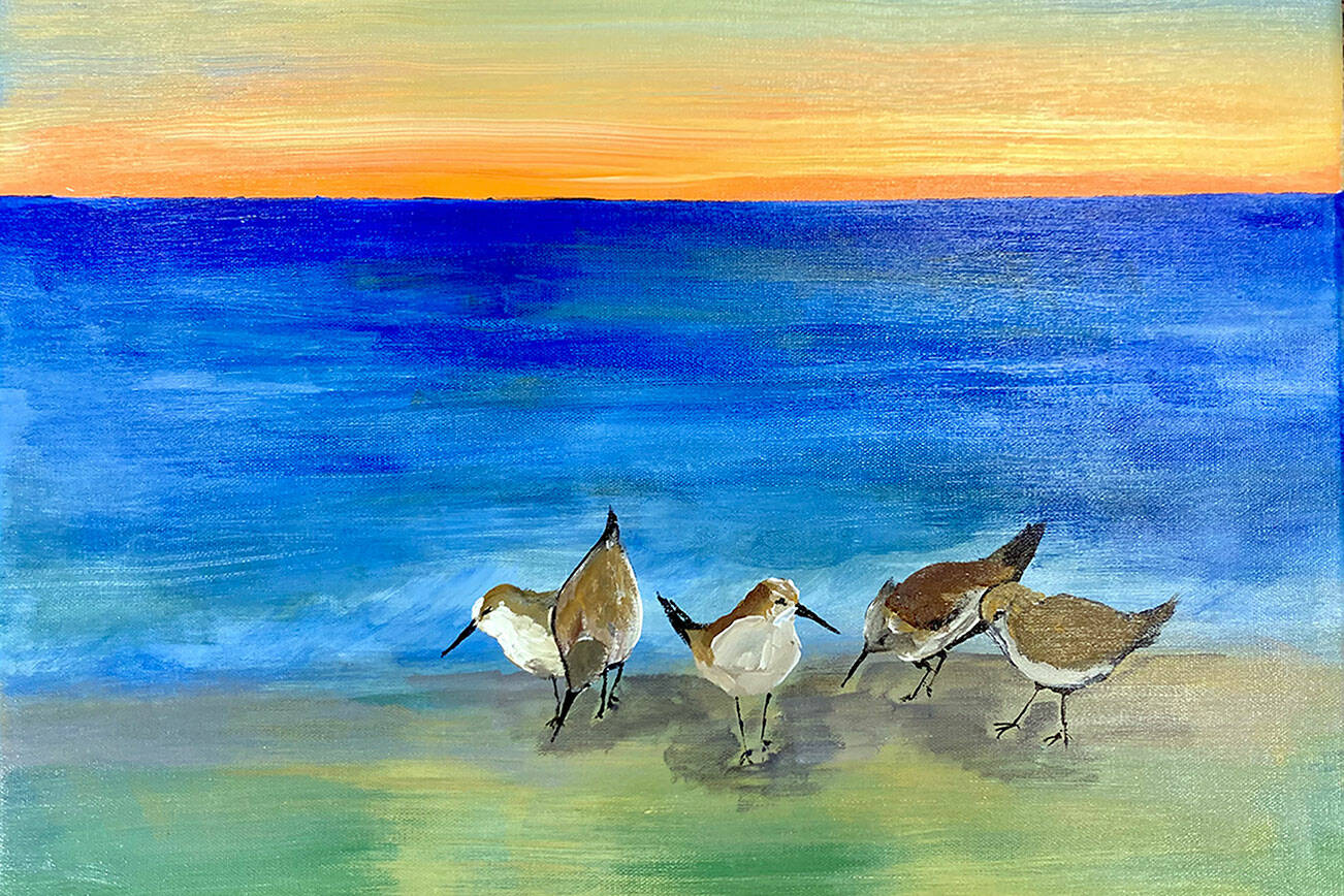 Sheryl Goldsberry, whose work, “Beach Breakfast,” is shown here, is the Port Ludlow Art League’s artist of the month for June.