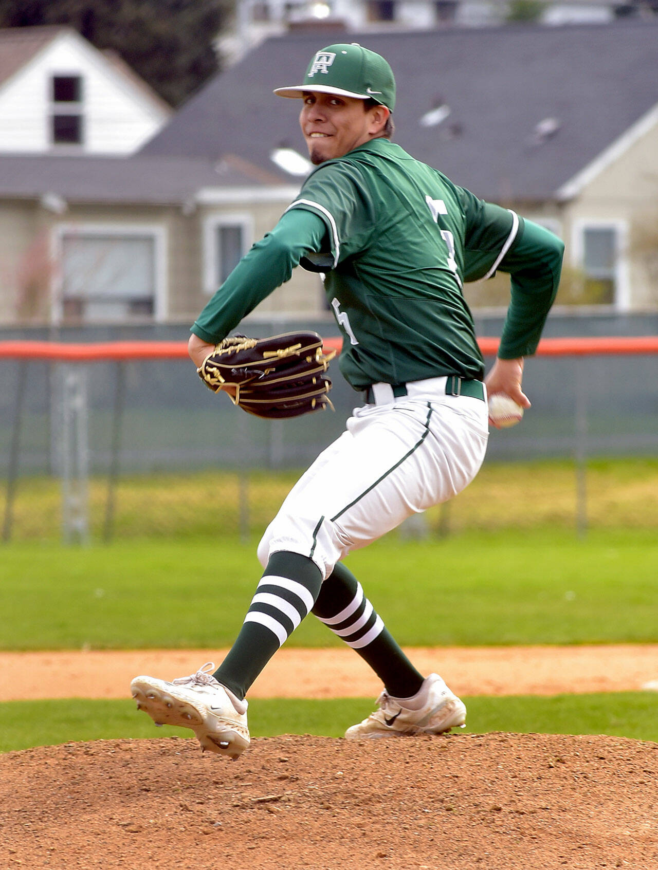 KEITH THORPE/PENINSULA DAILY NEWS Port Angeles pitcher Brian Guttormsen, a first-team all-Olympic League pitcher, was selected to pitch in the Washington All-State games on June 22-23.