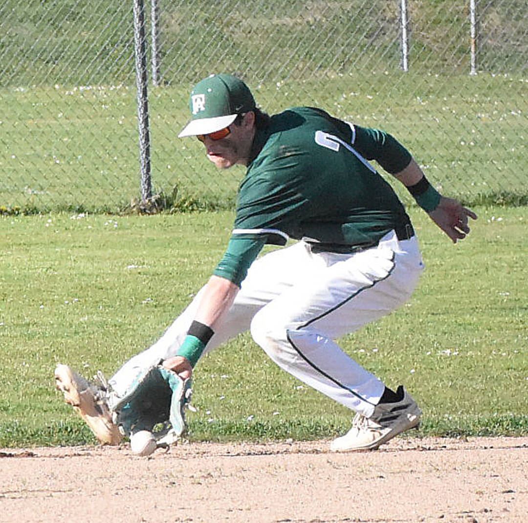 Port Angeles shortstop Alex Angevine was named to the all-Olympic League first team after leading the Roughriders with 21 runs scored and 20 RBIs while playing solid defense. (Nicholas Zeller-Singh/Kitsap News Group)