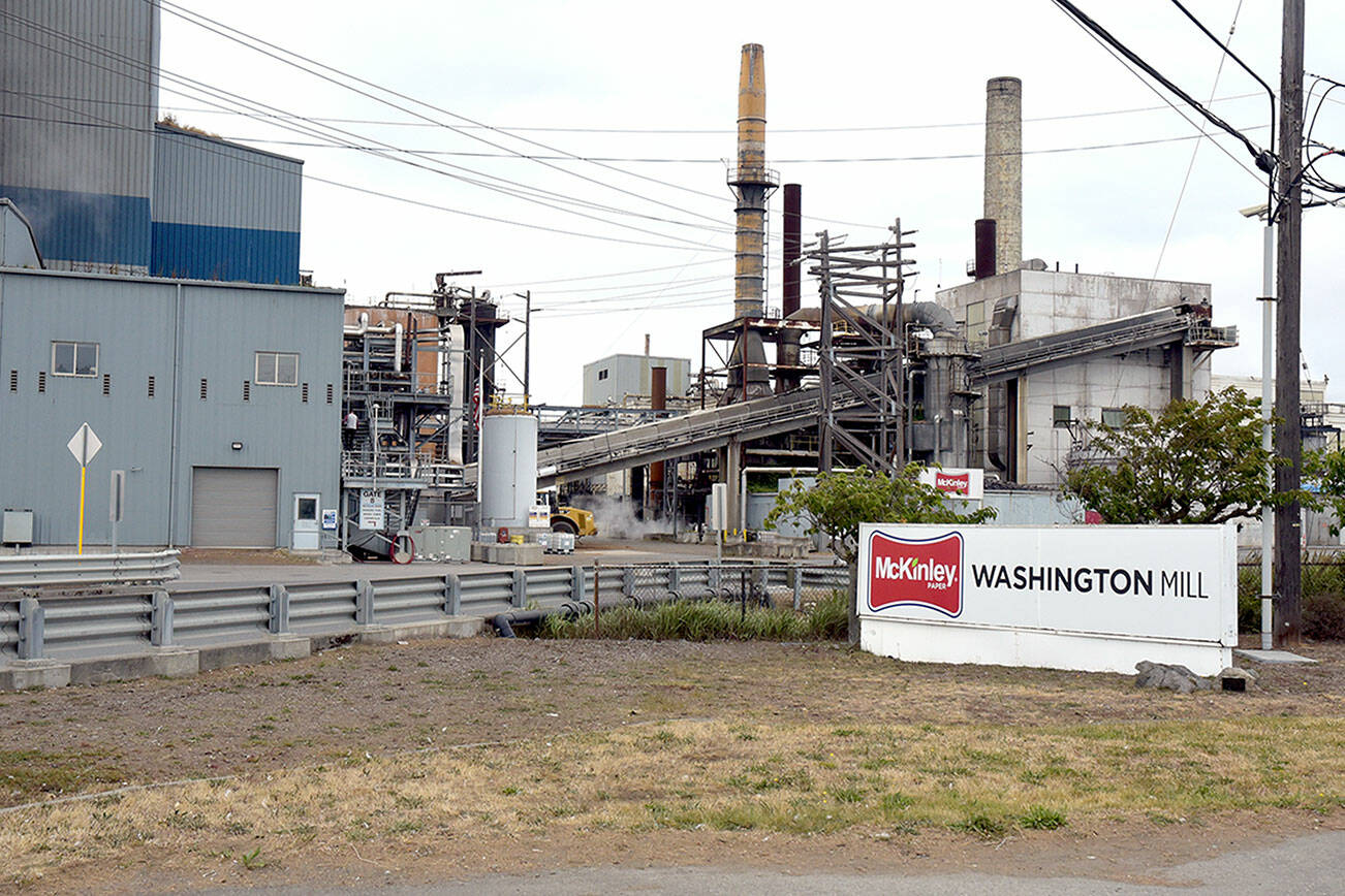 KEITH THORPE/PENINSULA DAILY NEWS
The McKinley Paper Mill in Port Angeles is scheduled to close at the end of August, laying off nearly 200 employees.