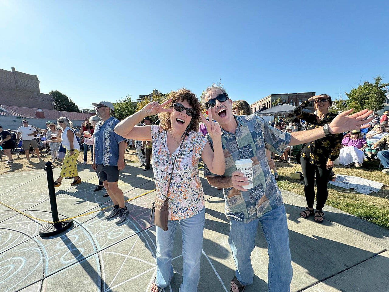 Jan and Mike Berman of from Port Ludlow dance to the band Marmalade during the first Concert on the Dock on Thursday at Pope Marine Park in Port Townsend. (Steve Mullensky/for Peninsula Daily News)