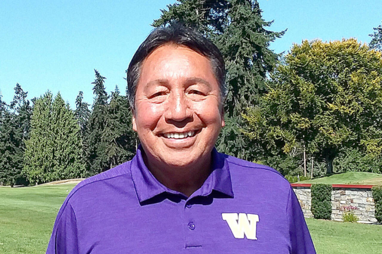 Sonny Sixkiller, former University of Washington star quarterback from the 1970s, leads the 13th annual Sonny Sixkiller Celebrity Classic to be held at 7 Cedars Golf Course with a dinner Thursday night and golf Friday. (Pierre LaBossiere/Peninsula Daily News)