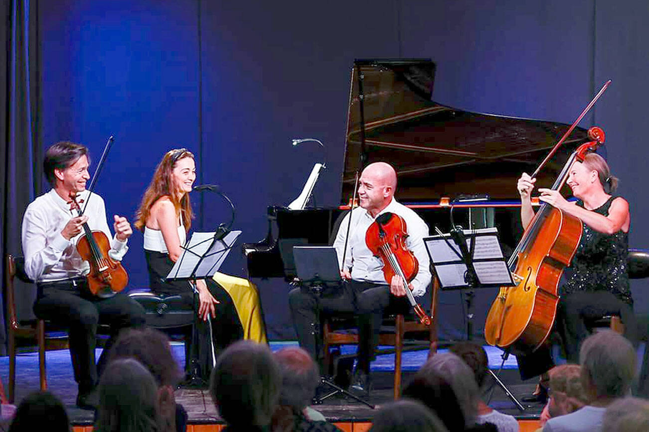 Kaimerata Concerts, from left, Kai Gleusteen, Catherine Ordronneau, Dan Scholz and Beth Root Sandvoss, will finish the Concerts in the Barn Series with concerts on Saturday and Sunday.