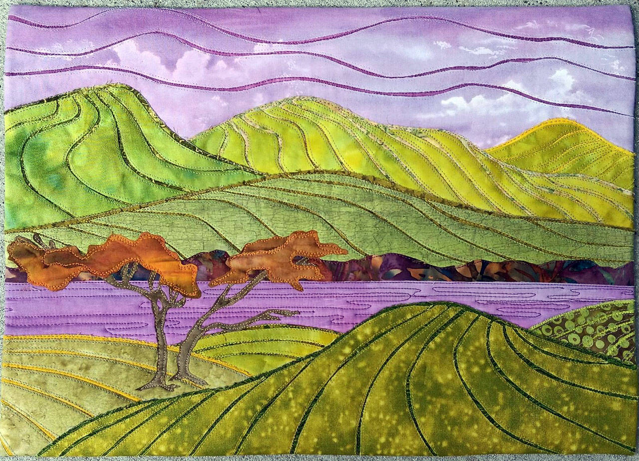 “Nature’s Tapestry” by Merrie Jo Schroeder is on exhibit at Wilderbee Farms during September.