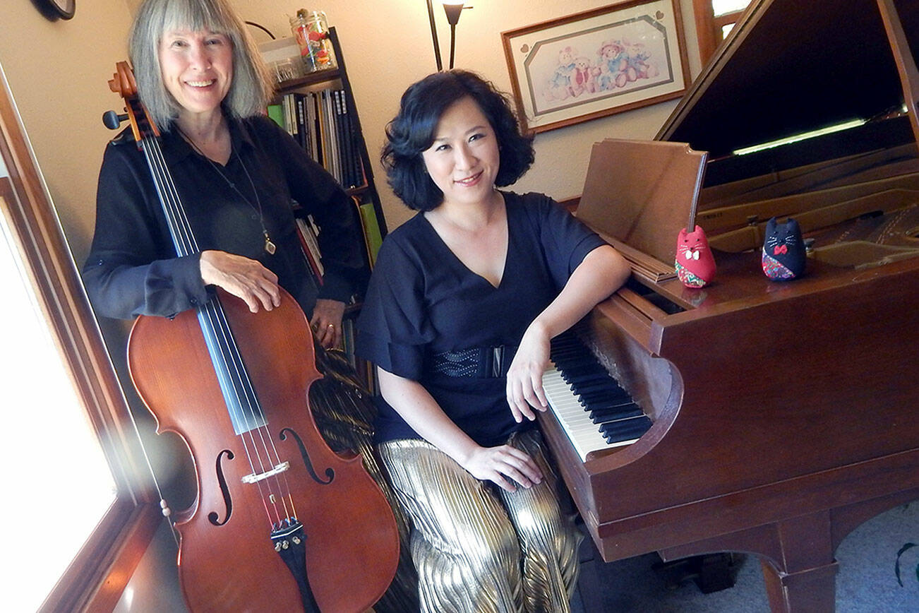 Cellist Pamela Roberts and pianist Sung-Ling Hsu will perform a benefit concert at the Port Ludlow Community Church on Saturday. (Thomas and Elena Sandall)