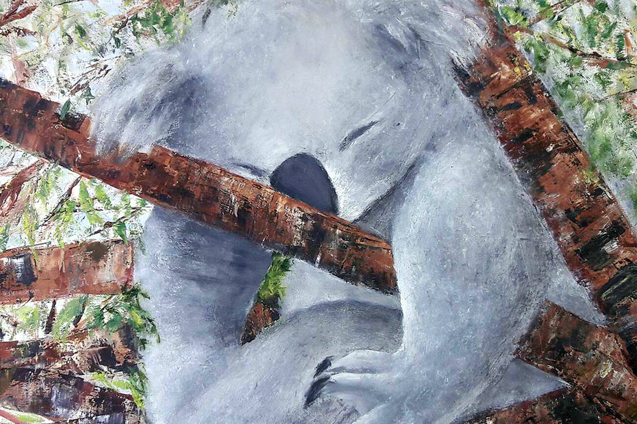 The art to be featured at various locations during the First Saturday Art Walk includes “Koala” by Ann Arscott.