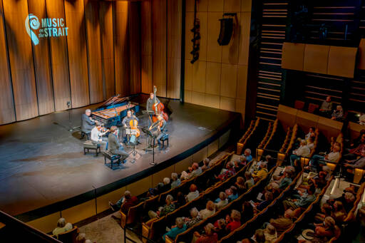 Musicians perform during the Music on the Strait program at Field Arts & Events Hall in Port Angeles. (Eric Neurath)