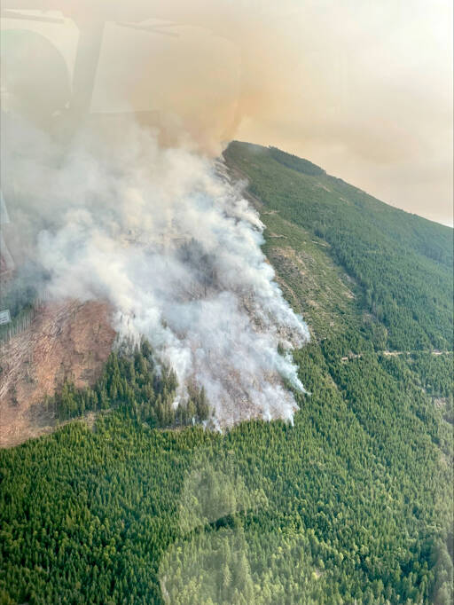 An aerial view of the 2620 Road fire taken by state Department of Natural Resources personnel. (Department of Natural Resources)