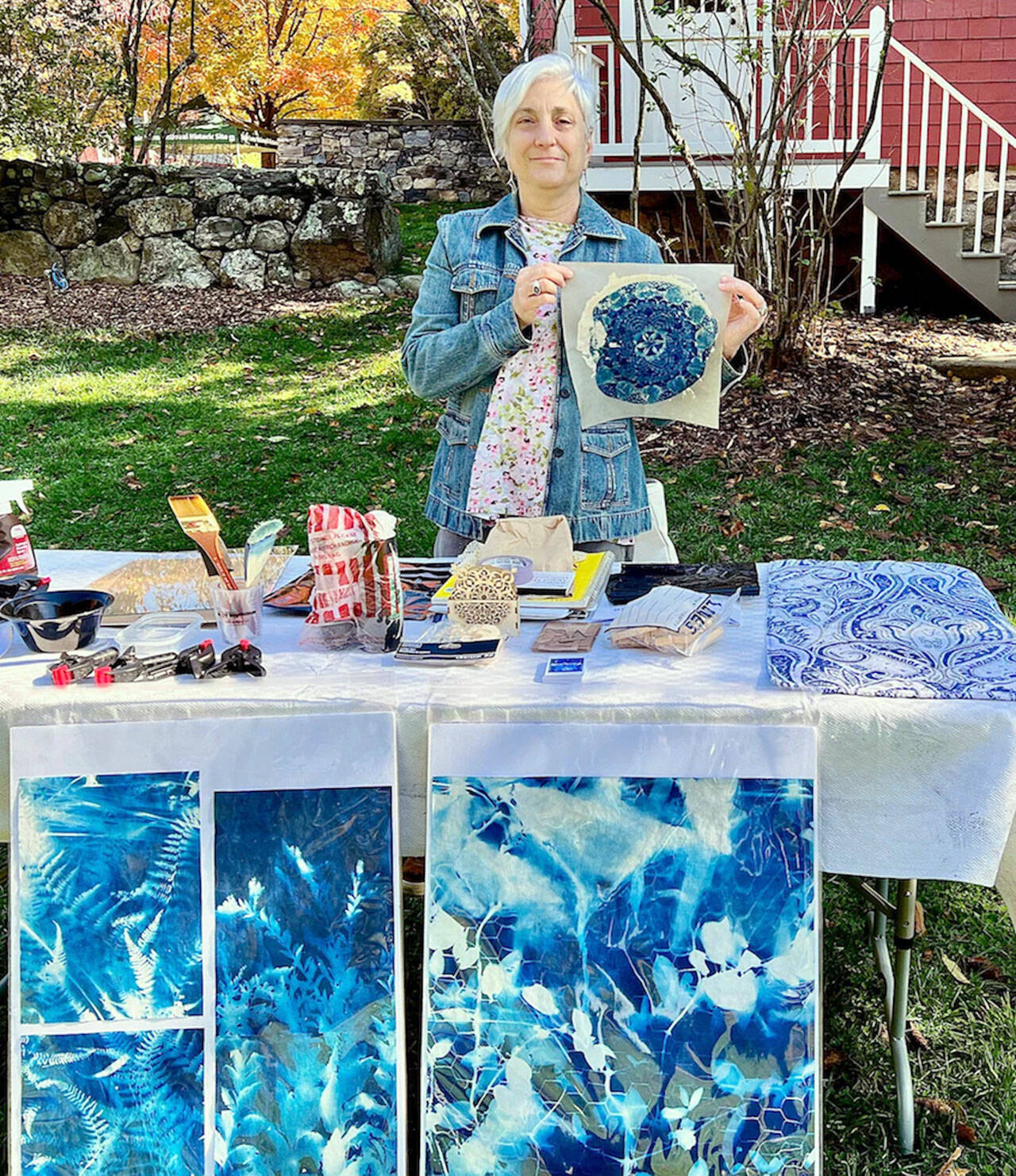 Signups are open for visiting art teacher Fruma Markowitz’s Cyanotype Family Funday. The workshop is open to all ages and families on Aug. 30 at Northwind Art School at Fort Worden. (Fruma Markowitz)