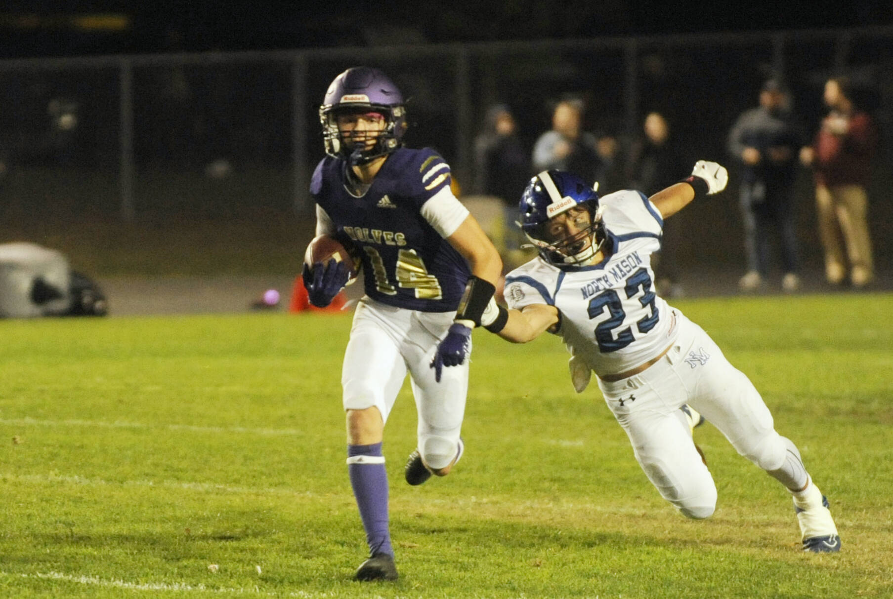 Sequim’s Zeke Schmadeke, left, is expected to start at quarterback after starting as a wide receiver last season.