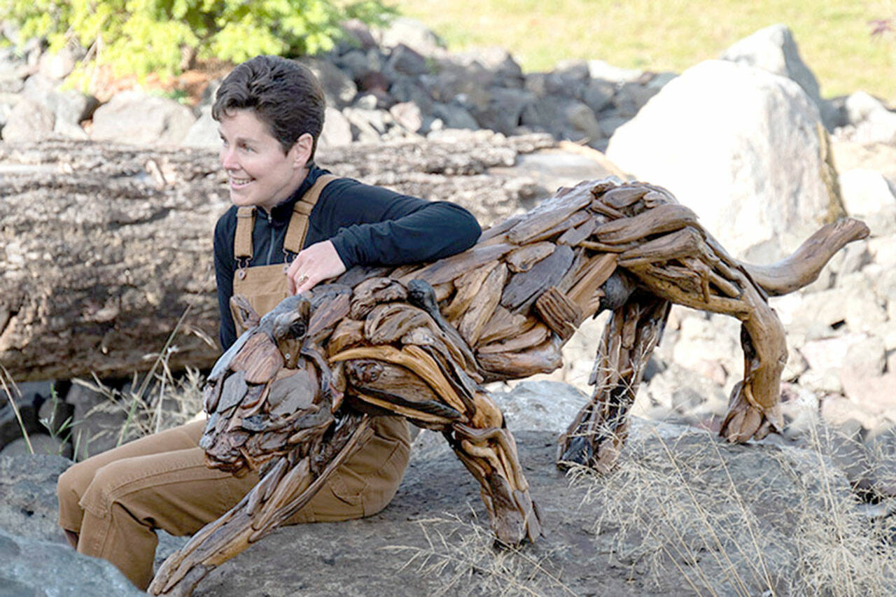 Molly Omann will show her driftwood sculptures at the Sequim Art Museum in September.